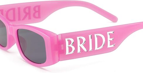 Aimée 25SS Rectangular Frame Bachelorette Sunglasses, Metal Plated BRIDE Temples, P/bride Sunglasses Collection in Saudi Arabia