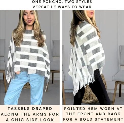 Chic Cardigan Bohemian Poncho | Soft and Comfortable Lightweight Cardigan Poncho | Cute and Stylish Shawl in Kuwait