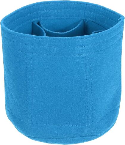 uxcell Purse Organizer Insert, Portable Felt Organizer Bags Round Multiple Compartments Purse Liner for Bucket Bag, Domed Satchel, Tote Bag, Handbag Shaper (8" x 4" x 5.5", Black) in Kuwait