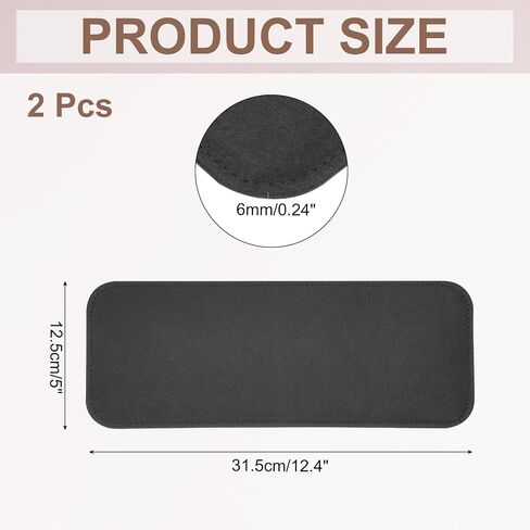 uxcell 2Pcs Felt Base Shaper, 12.4x5 Inch Rectangle Bag Bottom Shaper Pad Bag Cushion Base Purse Liner Board Insert Arc Corner for Handbags Tote Crossbody Bag Backpack, Black in Saudi Arabia