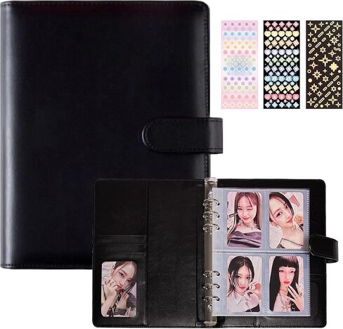 A5 KPOP Photocard Binder مع 240 جيوب ، ألبوم حامل ضوئي مع 30 من الأكمام الضوئية مزدوجة الجوانب ، و 6 حلقة بوث جلود ، كتاب بولارويد منظم لطيف (أبيض) in Kuwait