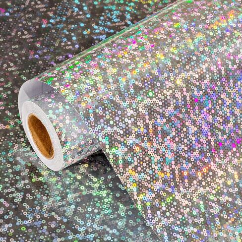 Garbendy Holographic Foil Colorful Wrapping Paper - Mini Roll - Blue Star 17 Inch X 32.8 Feet Perfect for Birthday,Wedding,Baby,Bridal Shower,Graduate Party，Chanukah Celebration and more Occasions in Saudi Arabia