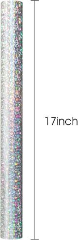 Garbendy Holographic Foil Colorful Wrapping Paper - Mini Roll - Blue Star 17 Inch X 32.8 Feet Perfect for Birthday,Wedding,Baby,Bridal Shower,Graduate Party，Chanukah Celebration and more Occasions in Saudi Arabia