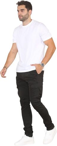 Soroor Cargo Pants for Men, Slim Fit Tapered Mens Cargo Pants, Tactical Pant for Men Work & Utility | Stretch Sateen Cotton in Kuwait