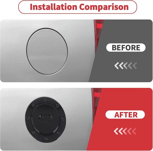 Linskip Gas Tank Cap Cover Compatible with Chevy Avalanche Suburban Tahoe & GMC Yukon 2007-2013, Fuel Filler Door Cover, Interior Accessories(Black) in Kuwait