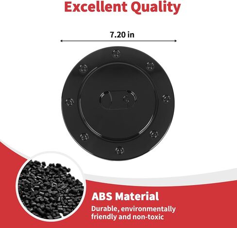 Linskip Gas Tank Cap Cover Compatible with Chevy Avalanche Suburban Tahoe & GMC Yukon 2007-2013, Fuel Filler Door Cover, Interior Accessories(Black) in Kuwait