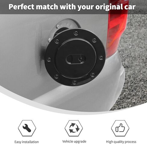 Linskip Gas Tank Cap Cover Compatible with Chevy Avalanche Suburban Tahoe & GMC Yukon 2007-2013, Fuel Filler Door Cover, Interior Accessories(Black) in Kuwait