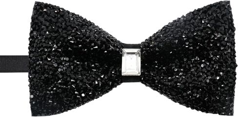Rhinestone Bow Tie for Men Pre-tied Adjustable Bowtie, Sparkly Men's Bow Ties for Wedding Party Banquet Prom in Saudi Arabia