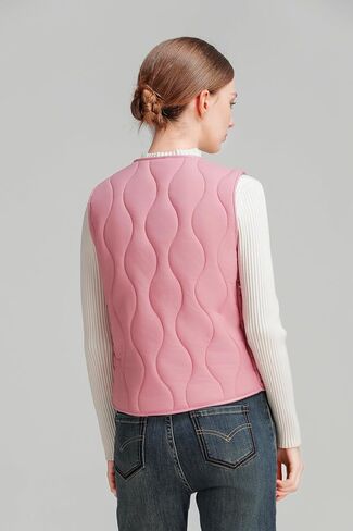 Quilted Puffer Vest women lightweight Fall Spring Jacket 2025 Button Padded Gilet in Saudi Arabia