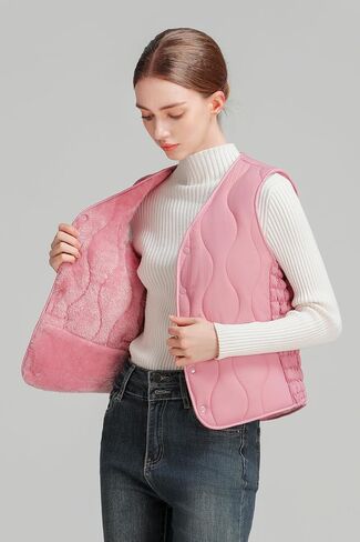 Quilted Puffer Vest women lightweight Fall Spring Jacket 2025 Button Padded Gilet in Saudi Arabia