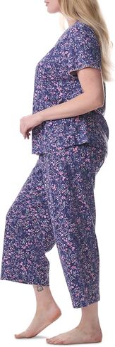 Karen Neuburger Women's Plus Size Henley Short-Sleeve Top and Capri Pant Pajama Set in Saudi Arabia