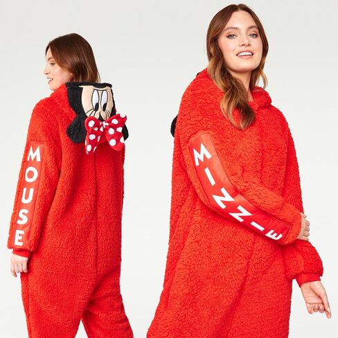 Disney Stitch Womens Fleece Pajama Hooded Cosy Lounge Wear Fluffy Fleece Nightwear Stitch Gifts for Her in Saudi Arabia