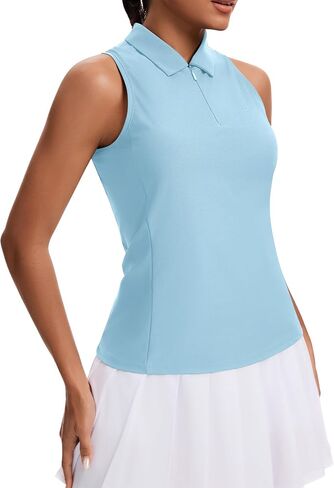 قميص Joygirl Womens Golf Sirtless Polo Racerback Racerback Collared Tennis lears up Quick Dry Dry Dry Tank Tops in Kuwait
