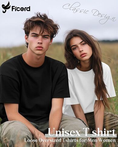 Ficerd 6 Pack Men's Big and Tall Shirts Short Sleeve Cotton Tee Summer Crew Neck Oversize Top Loose Fit Shirt Multipack in Saudi Arabia