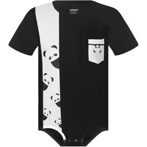 Men Print Onesie Snap Crotch Bodysuit Short Sleeve One Piece Pajamas Mens Romper