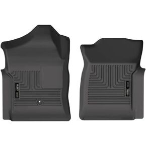 Husky Liners Weatherbeater Floor Mats | Fits 1999-2006 Chevrolet Silverado & GMC Sierra 1500/2500 / 3500 (2007 Classic Body Only) Standard Cab | Front Row, 2-pc Black - 18251