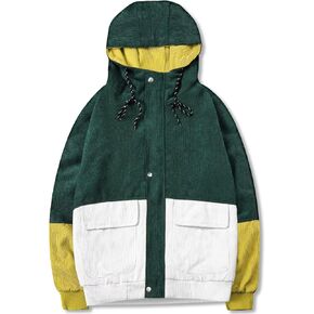 SANGTREE Men's Casual Corduroy Jacket Lightweight Zip Up Vintage Jacket Outerwear
