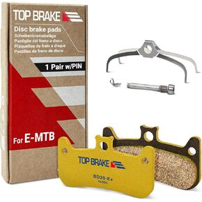 Top Brake Disc Electric Bike Brake Pads for Formula Cura 4 | E-Bikes, E-MTB, Bike Parking | E-Bike Compound,Long Lasting,Premium E+ Version,Gold (PIN Included)
