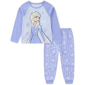 Disney Frozen Girls 2 قطعة قميص طويل الأكمام وسروالها لطفلة الأطفال والطفل الكبير