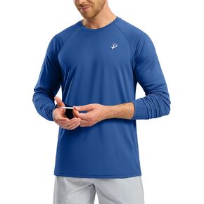 Pudolla Men's Sun Protection Shirts UV SPF UPF 50+ Rash Guard Long Sleeve Lightweight Quick Dry Brethable Swimming Fishing in Kuwait