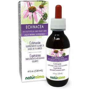 Naturalma echinacea (echinacea angustifolia و purpurea) الجذر والكمبان الخالي من الكحول - 4 Fl Oz مستخلص سائل في قطرات - ملحق عشبي - نباتي