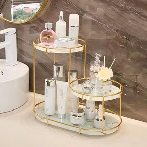 Gold Storage Rack, Bathroom Table Shelf, Perfume Tray, Beautiful Appearance, Super Capacity, Complete Your Daily Storage (QS-20-1) (QS-19-1)