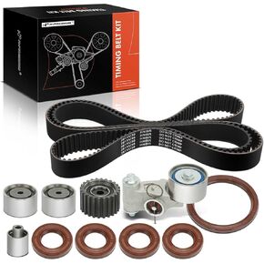 A-Premium Engine Timing Belt Kit Compatible with Subaru Outback 2005-2009, Forester 2004-2013, Impreza 2003-2014, Legacy 2005-2012, WRX 2013-2014 & Saab 9-2X 2005, Baja 2004-2006 - DOHC H4 2.0L 2.5L