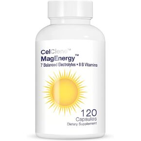 MagEnergy 7 Electrolytes, 8 Super B Vitamins, High Magnesium, High Methyl B12, Methyl Folate, D3/K2, Biotin, Zinc for Hydration, Energy, L-Theanine, Choline, Green Tea, Ginger Extracts