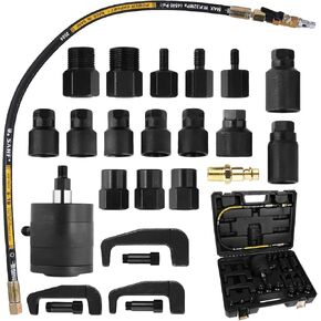 Injector Puller 24pcs Diesel Injector Puller Pneumatic Injector Puller Air Vibration Injector Removal Tool Kit Set