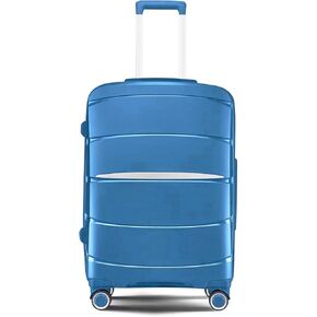 Fancial Expandable Luggage with Spinner Wheels, Green, Carry-On 20-Inch