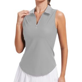 قميص Joygirl Women Golf Dirtless Polo Dorts for Women zip up collared Tennis Tennis قمصان خفيفة الوزن TOPR TOP