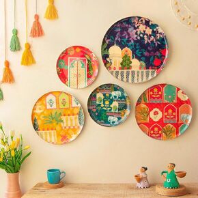 RITUALISTIC Vintage India Iron Wall Art - Set of 5 (Multicolor) |Home Decor | Painting | Divine | Intricate Designs