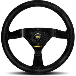 MOMO Motorsport MOD. 69 Racing Steering Wheel Black Suede Grip Brushed Black Anodized Spoke 350mm - ‎R1913/35S