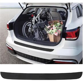 Car Rear Bumper Protector,Anti-Scratch Rubber Bumper Guards for Cars Trunk Protection,Universal Car Bumper Protector Strip Car Accessories Exterior for Most Vehicles (35.43"x2.91")