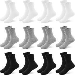 12 زوج زوج الجوارب طفل الأطفال الأولاد الجوارب الأولاد الأولاد الرياضي Mid Cut Multipack for Boy Girls 1-14 سنة
