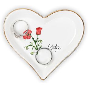Mr & Mrs Jewelry Dish Ring Gift Ceramic Jewelry Plate Ring Dish Ceramic Jewelry Tray Engagement Ring Tray Wedding Ring Holder Trinket Dish
