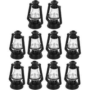 DOITOOL 10 Pcs Mini Lanterns 2.16 inch,Christmas Tree Ornaments Hanging Lantern,Vintage Lantern Christmas Decor-Black in Kuwait