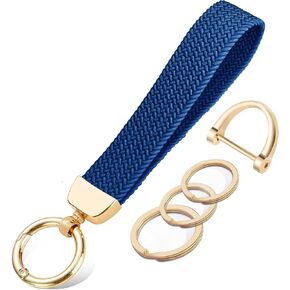 Stretchy Wristlet Keychain, Cute Key Chain Woven Wrist Lanyard Strap Keys Holder for Women Girl Men