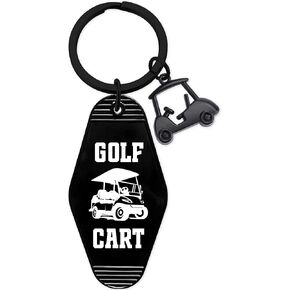 Golf Cart Keychain for Women Men - Keys To The Golf Cart Accessories Retro Metal Keychains for Golf Lovers Players