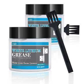 White Lithium Grease - 4oz Multi-Purpose Lubricant for Metal-to-Metal Joint, High Temp Automotive Grease with Brush, Ideal for Brake Machinery, Bearing, Gears, Hinge, Sliding Track