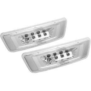 2pcs الجانبية الأمامية علامات الحاجز ضوء LED نوبات ل Kenworth T680 T770 T880 و Peterbilt 576 LED الجانبية الإشارة مؤشر مؤشر الجانب السائق وجانب الراكب