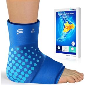 Ankle Ice Pack Wrap for Swelling with Thickened Ankle Compression and Silky Cooling Fabric, Foot Ice Pack Wrap for Swollen Feet and Ankles Relief, Achilles Tendonitis, Plantar Fasciitis Relief