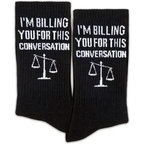 ‘I"m Billing You for This Conversation’, Gifts for Law School Student, Lawyer Friends, Family, Colleagues, Law Themed, Lawyer Socks, Lawyer Gifts for Birthday, Thanksgiving, Christmas, etc. (114)
