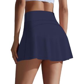 Buauty Women's High Waisted Pleated Tennis Skirt with Pockets, Athletic Skorts for Golf Pickleball Lightweight