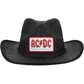 Bioworld ACDC Logo Patch Straw Cowboy Hat Multicolored