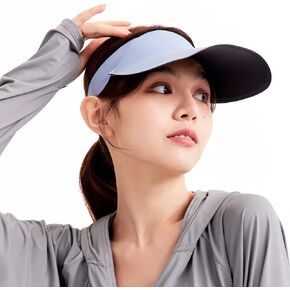 Women Wide Brim Sun Visor Summer Sun Protection Foldable Sun Hat UPF50+ Beach Cap SNH4M178T