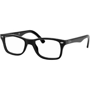 Ray-Ban RX5228 Eyeglasses Bundle: RX 5228 2000 Black and Universal Anti-slip Silicone Leash