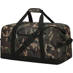 21 inch Gym Duffle Bag for Men - 40L Travel Duffel Bag with Bottom Support (Black)