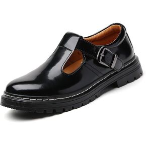 Women Mary Jane Shoes Soft Toe Non Slip Platform Casual Faux Leather Chunky Comfortable Dress Shoes