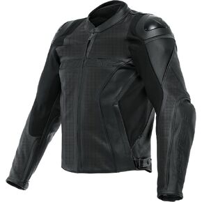 Dainese Racing 4 Leather Jacket Perforated Black/Black/Black Size - 50